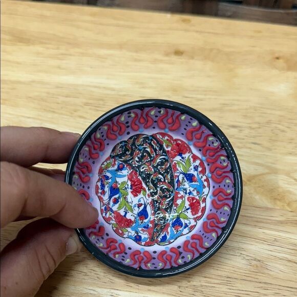 Handcrafted Multicolor Ceramic Bowl - Picture 3 of 4